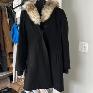 Aritzia Black Wool Coat